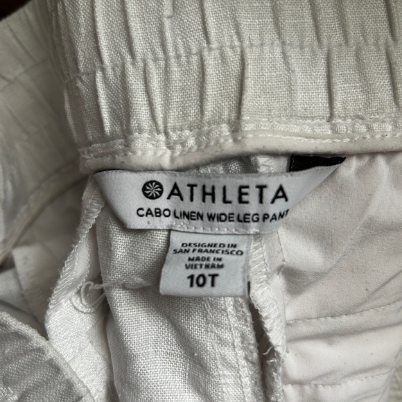 Athleta Cabo linen wide leg pants, 10T - Picture 2 of 4